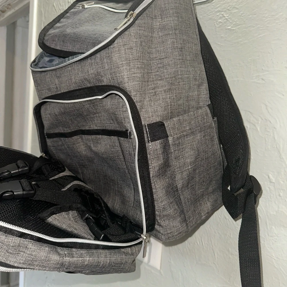 EUC! Two-in-One Dog Travel Backpack - Gray